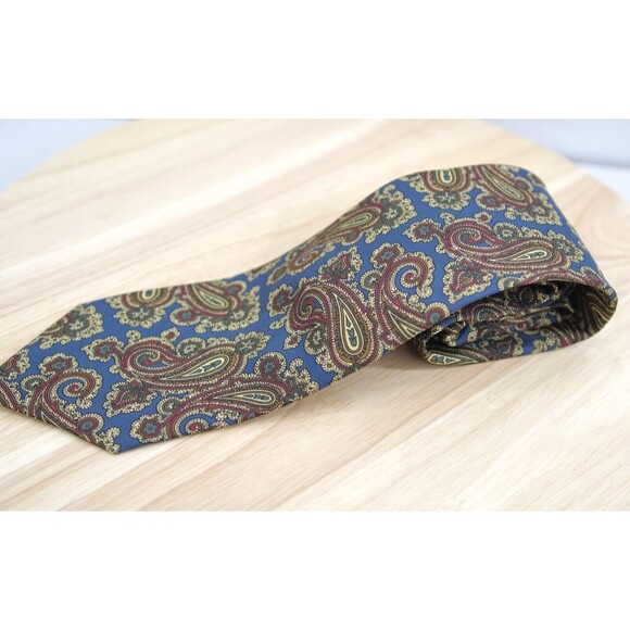 Brooks Brothers Makers Silk Neck‎ Tie All Over Paisley Print Made in USA - Picture 1 of 4